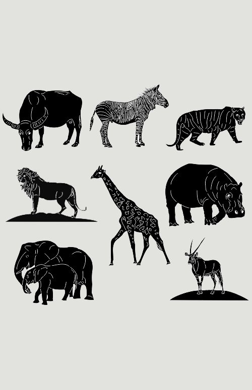 African Animals DXF Designs